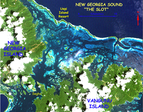Satellite image of Uepi Island